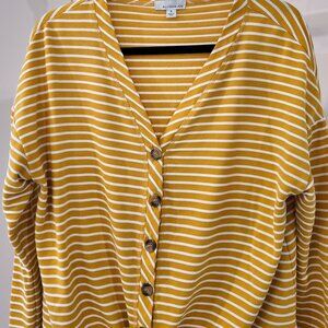 Evereve Top - Striped Long Sleeve